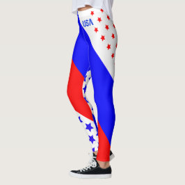 LEGGING ESTADOS UNIDOS DA AMÉRICA VERMELHO BRANCO & AZUL E