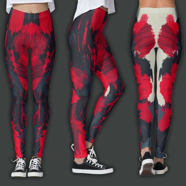 Legging Estampa Abstrata | Crimson Noir (Criador carregado)