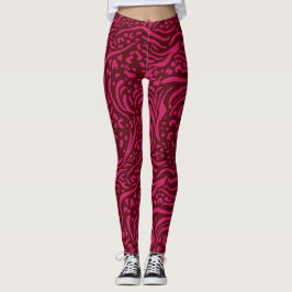 Legging Estampa animal de tigre rosa quente e marrom femin