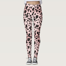 Estampa Animal de Vaca Preta Rosa Moderno Feminino
