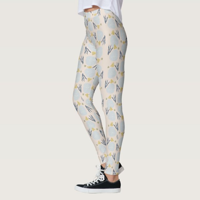 Legging Estampa Botânica de Dólar de Areia de Verã (Esquerda)