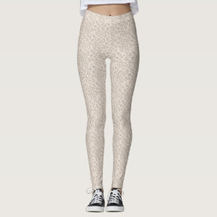 Legging Estampa de leopardo bege .