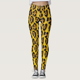 Legging estampa de pele de leopardo