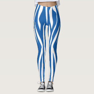 Legging Estampa de zebra azul jeans