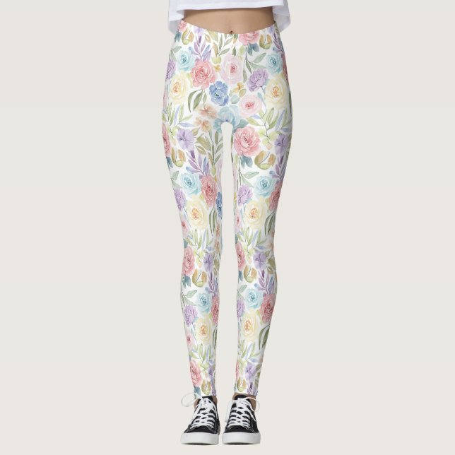 Legging Estampa Floral Blush Bloom (Frente)
