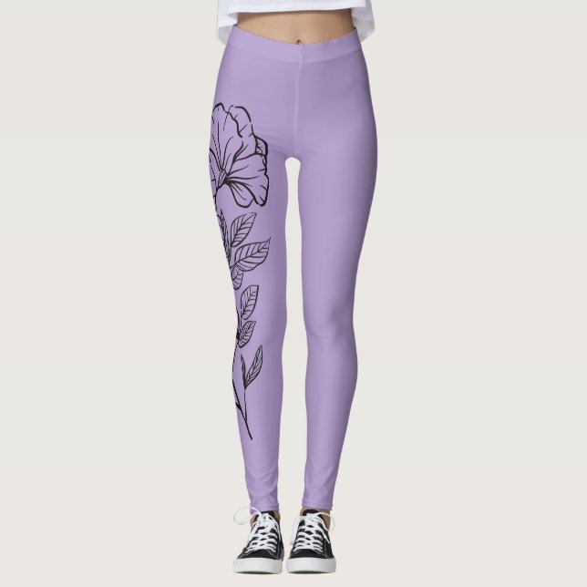 Legging Estêncil de Flor (Frente)