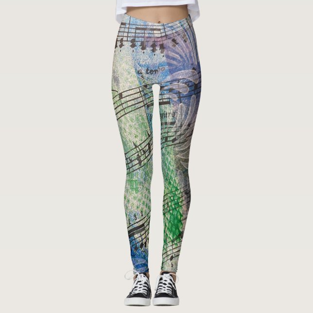 Legging Estilo Colorido de Abstrato de Artsy (Frente)