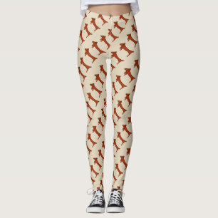 Legging estilo Dachshund dos abstratos,