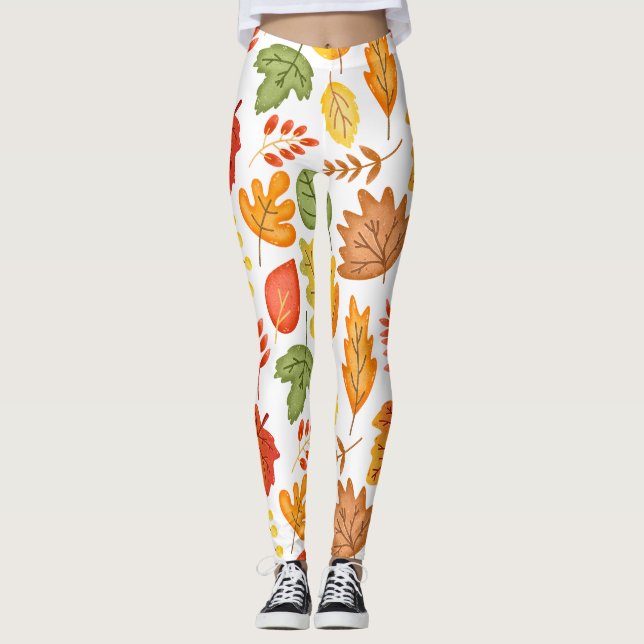 Legging Estilo das folhas da queda livre (Frente)