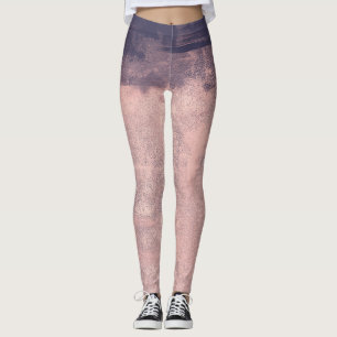 Legging Estilo de Arte Estruturado Rosa 2 Marinho Azul