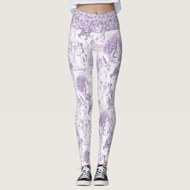 Legging Estilo de Arte Romântico Indigo Rococo Oferta Eleg (Frente)