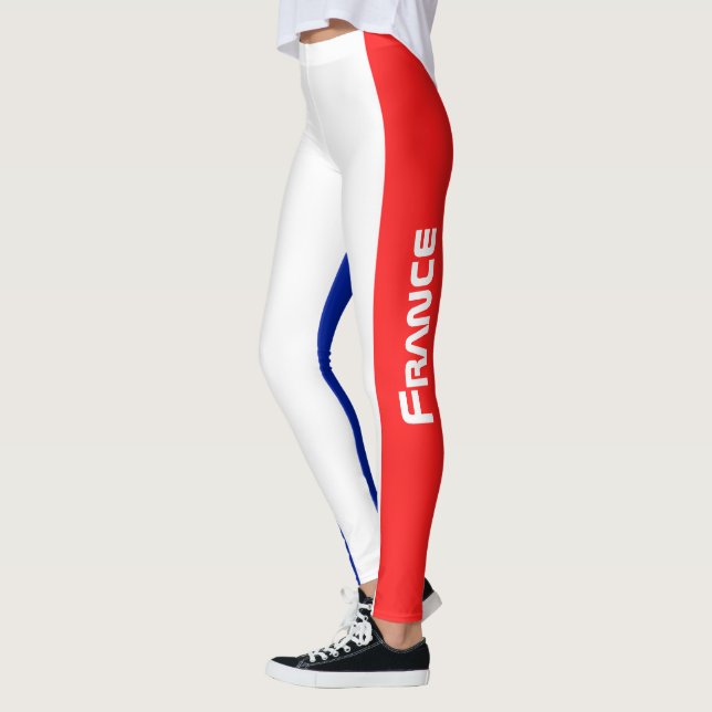 Legging Estilo de Bandeira Nacional da França (Esquerda)