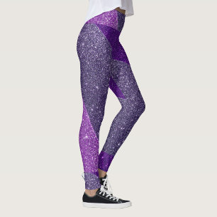 Legging Estilo de Brilho Roxo