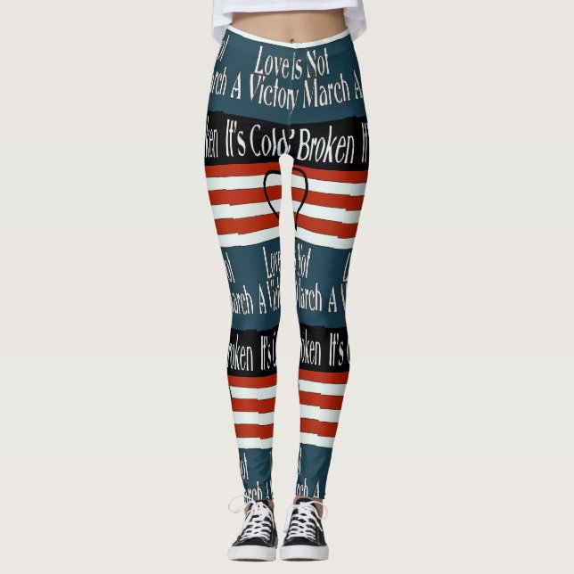 Legging estilo de canções abstrato, (Frente)