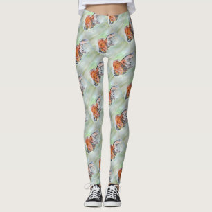 Legging Estilo de Cartoon Ryukin Goldfish - Pintura acríli
