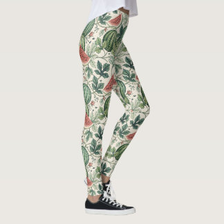 Legging Estilo de colheita do padrão de melancia