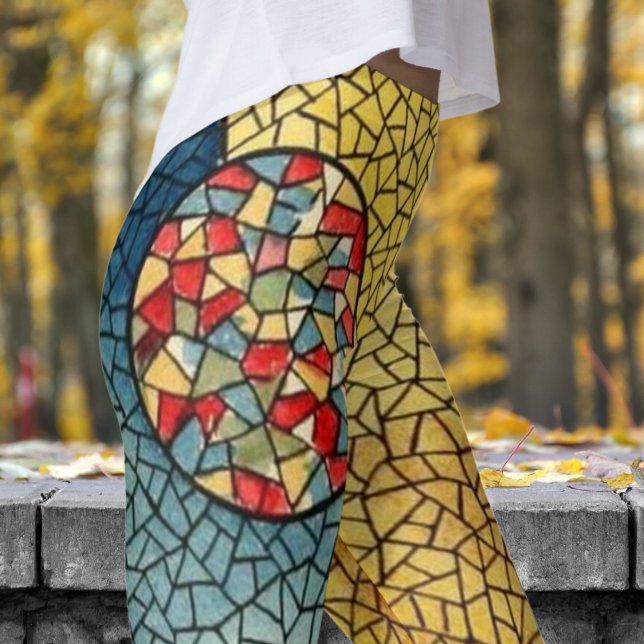 Legging Estilo de Cubismo Negrito (Chic Bold Cubism Style Leggings)