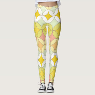 Legging Estilo de Disco Retroativo Padrão Invisível