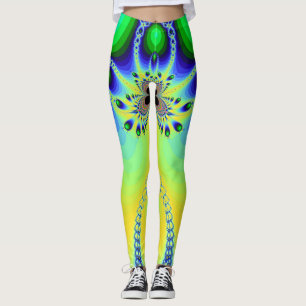 Legging Estilo de flores loucas das legendas