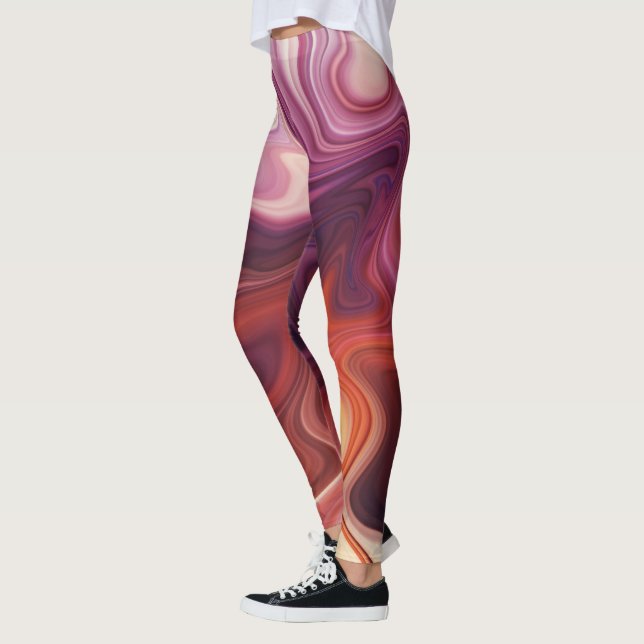 Legging Estilo de Fluxo de Mármore (Esquerda)
