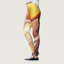 Legging Estilo de Fluxo de Mármore