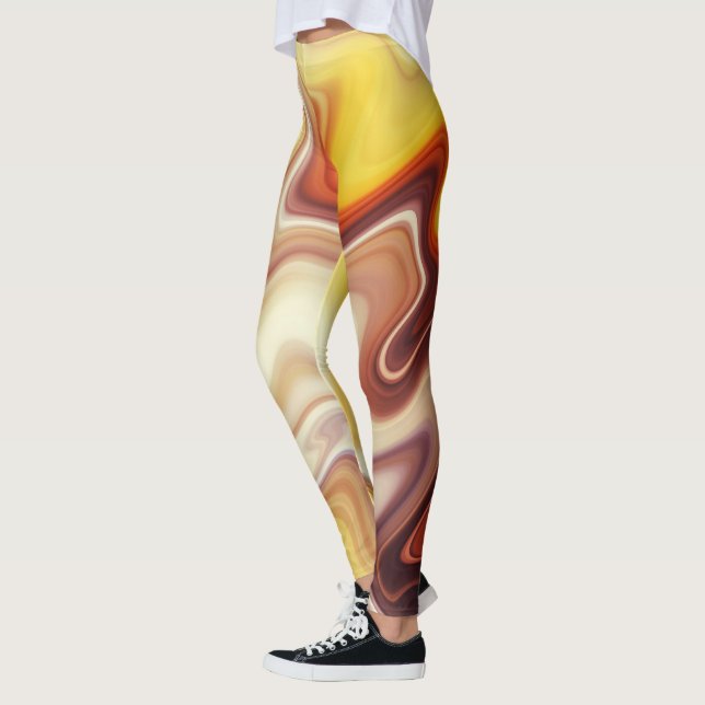Legging Estilo de Fluxo de Mármore (Esquerda)