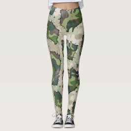 Legging Estilo de Grunge Camouflage Estilo de Padrão Invis