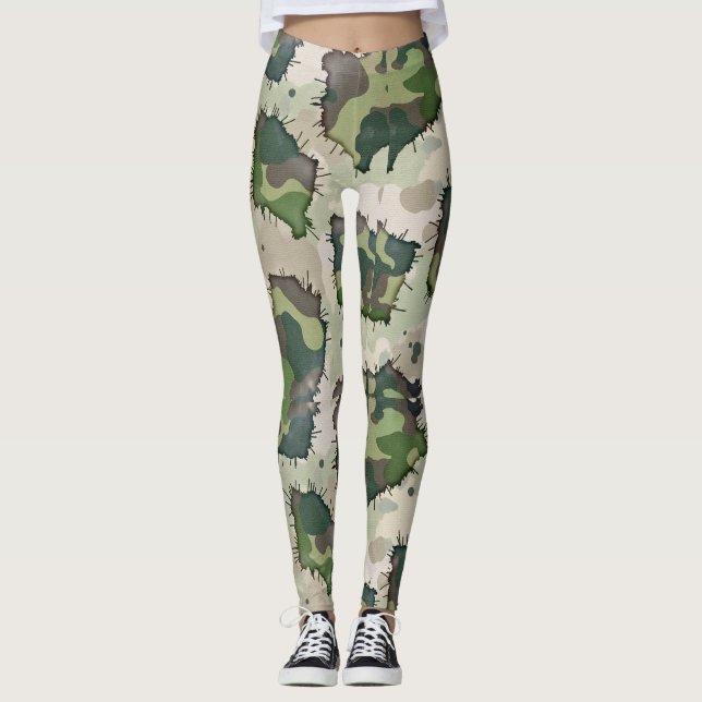 Legging Estilo de Grunge Camouflage Estilo de Padrão Invis (Frente)