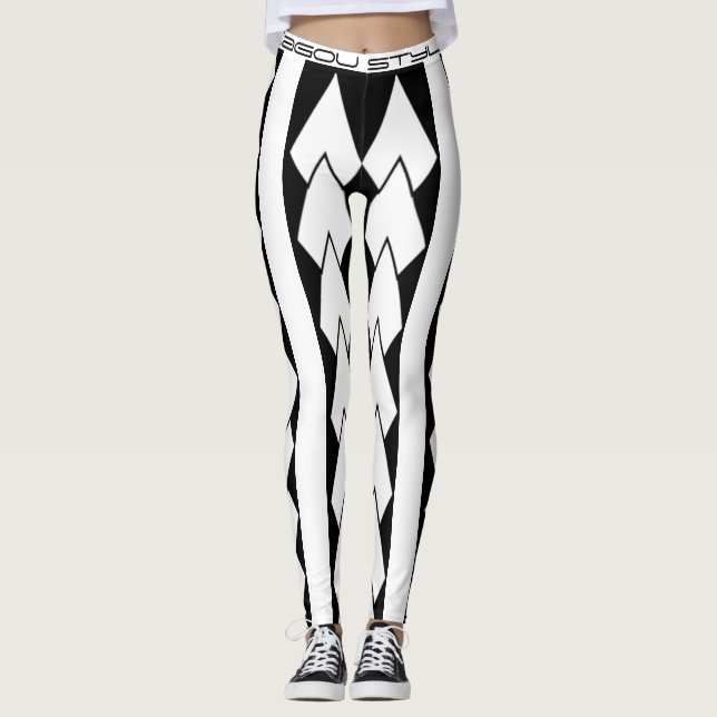 Legging Estilo de legenda, blanc tribal (Frente)