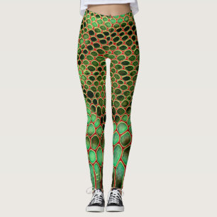 Legging Estilo de Serpentina: Fundo Exótico da Pele