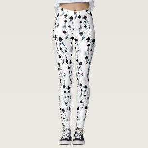 Legging Estilo de Tatuagem de Espadas Pretas Thunder_Cove