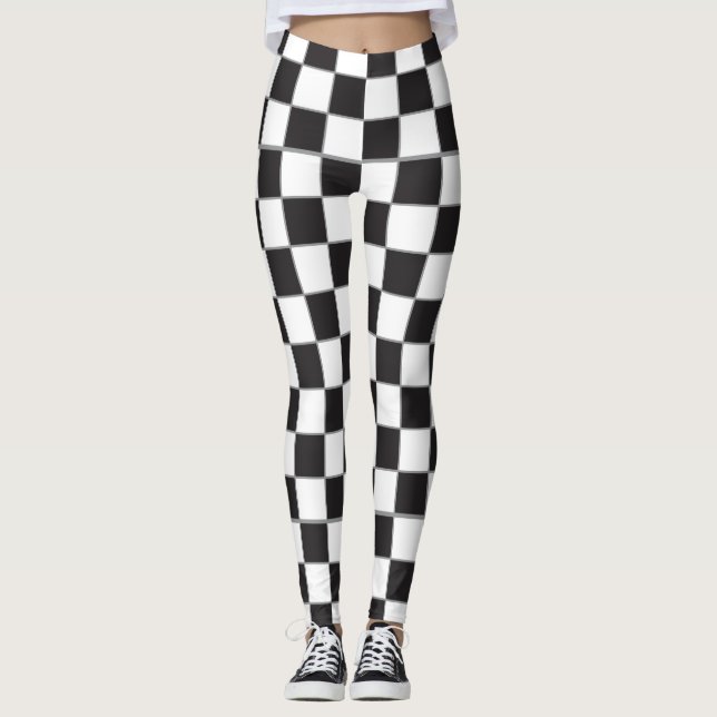 Legging Estilo do conselho de xadrez (Frente)