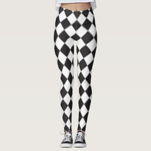 Legging Estilo do conselho de xadrez