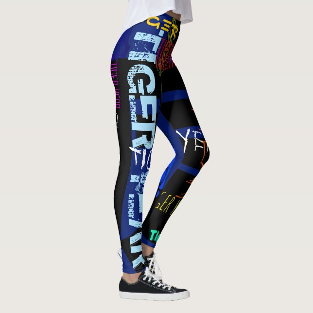 Legging Estilo do grafite Ano de Tigre Repetitivo 2022 WL (Direita)