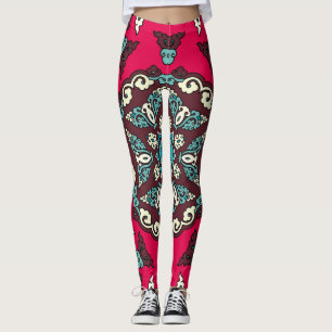 Legging Estilo étnico, textura decorativa vinda sem costur