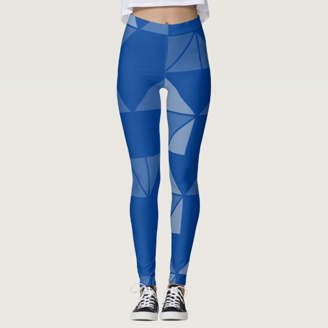 Legging Estilo Geométrico Moderno no Marinho Azul (Frente)