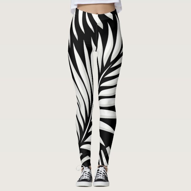 Legging Estilo Leaf Zebra Stripes (Frente)