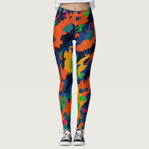 Legging Estilo militar das Forças Armadas Neon Bright Camo