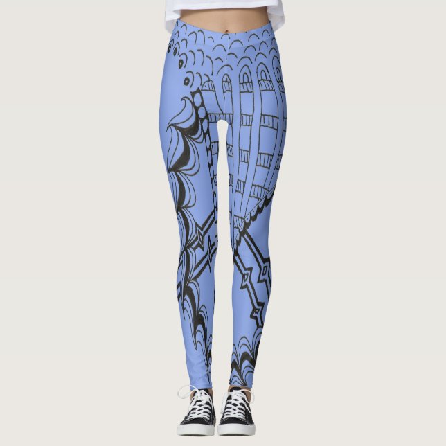 Legging Estilo moderno de porta de tendência desenhando em (Frente)