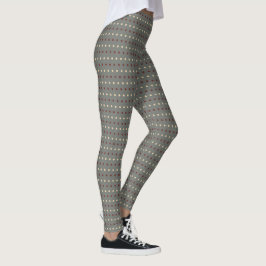 Legging Estilo Retro Cinza Pontos Polka