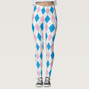 Legging Estilo Rosa E Azul