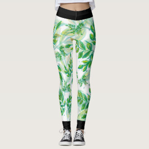 Legging Estilo tropical da selva verde da natureza