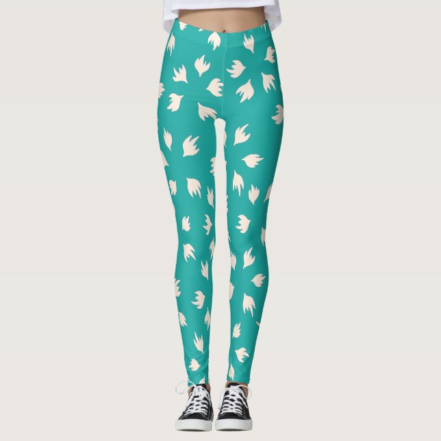 Legging estiloso Bebê Azul e branco (Frente)