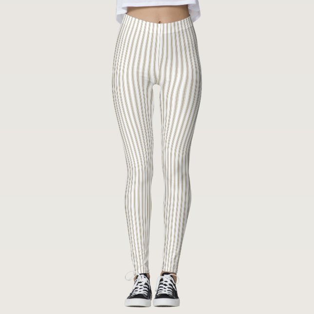 Legging Estirpe bege e branco (Frente)