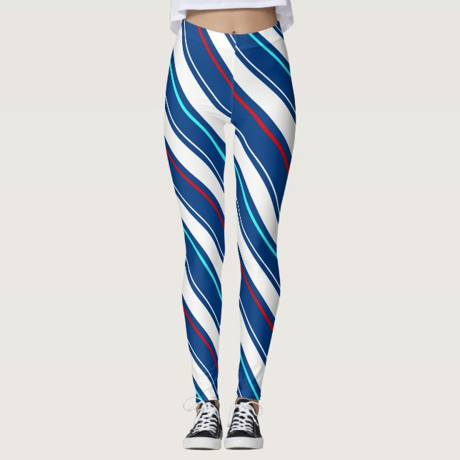 Legging Estirpes Regionais Azul E Branco (Frente)