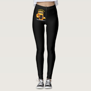 Legging Estrada amarela com janelas frontais cortadas