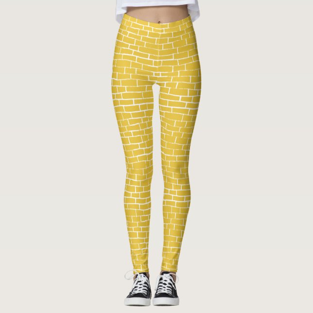 Legging Estrada do Tijolo - Amarelo e transparente (Frente)