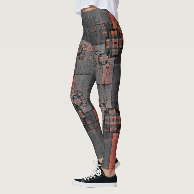 Legging Estradas de laranja e Cinza (Esquerda)