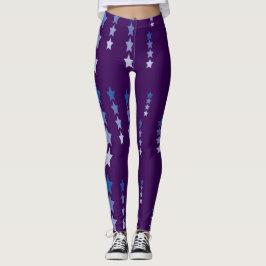 Legging Estrela Azul Escura e Clara