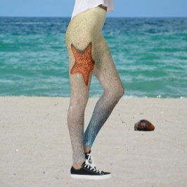 Legging Estrela-do-mar Laranja Areia e Surf Costa Chic